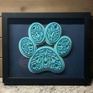 Paw Print Shadow Box